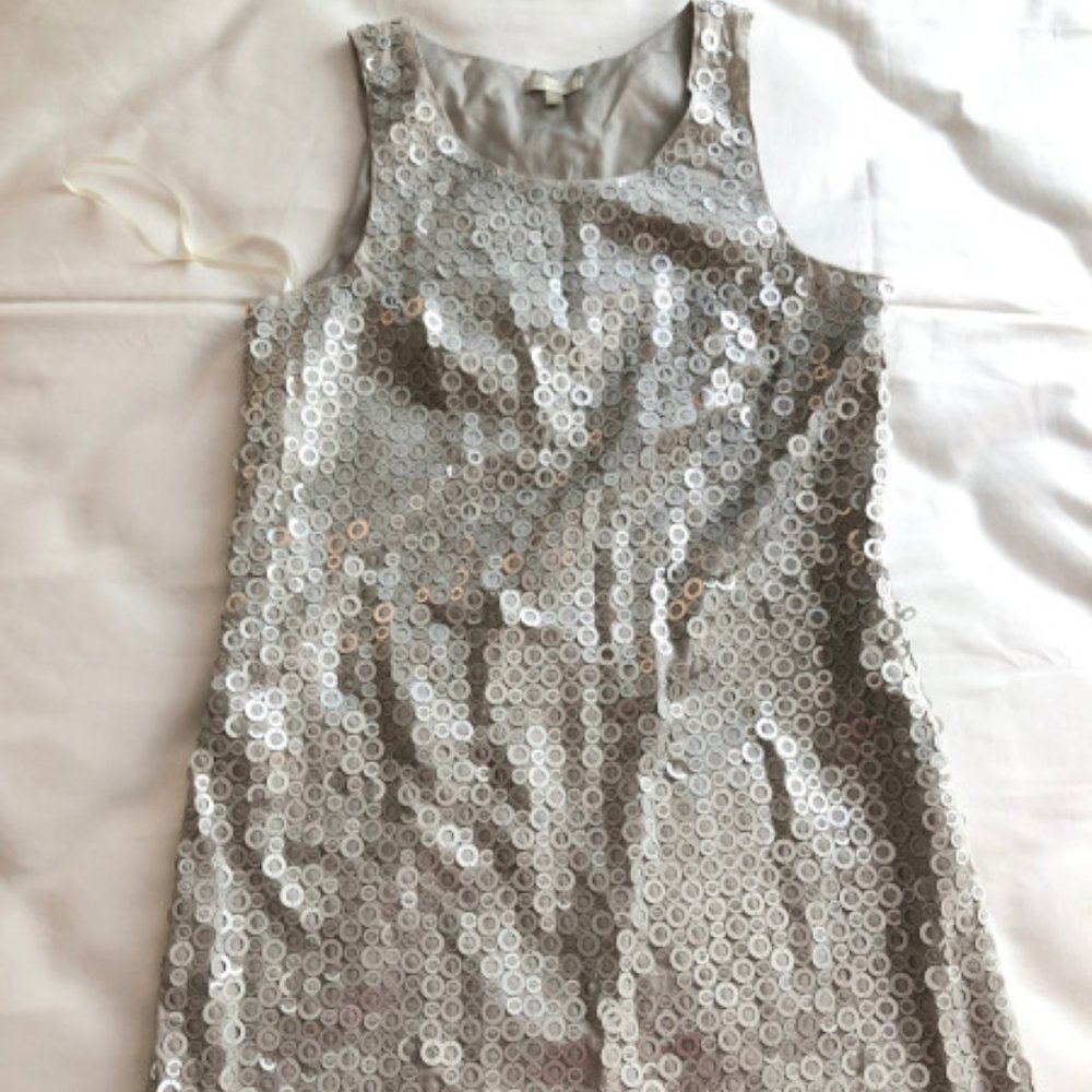 Sean John gray silver chain mail mini short dress 6